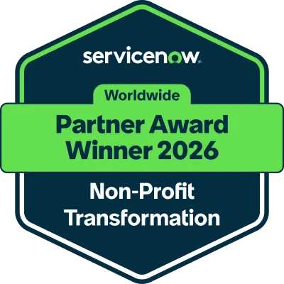 Logo for 2026 - ServiceNow Non-Profit Transformation Partner of the Year